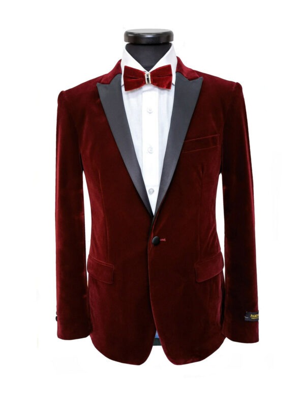 Burgundy Velvet Dinner Jacket