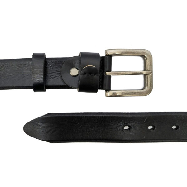 Real Leather Black Suit Belt - Image 2