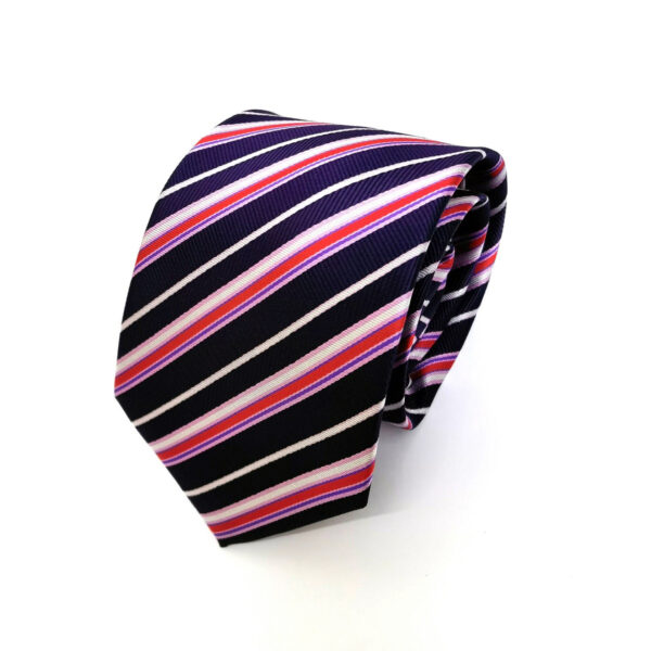 Purple Red Stripe Tie