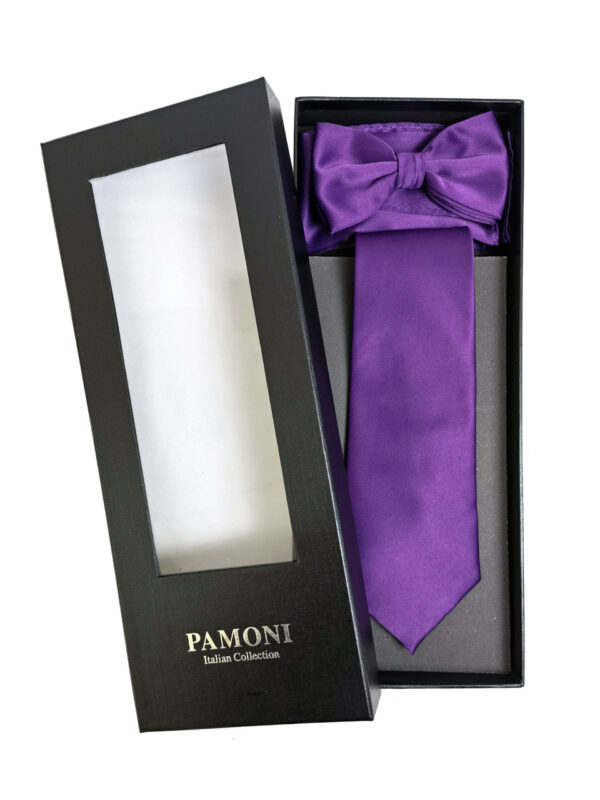 Purple Tie & Bow Tie Set