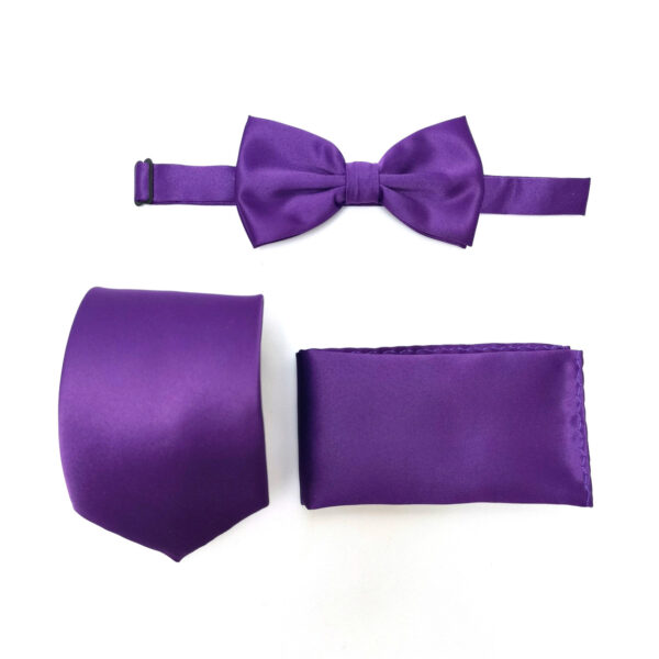 Purple Tie & Bow Tie Set - Image 2