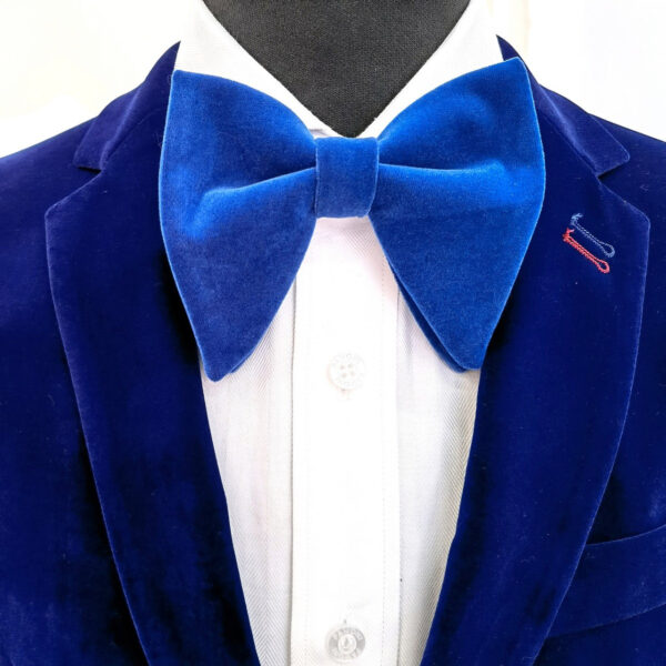 Royal Blue Large Size Butterfly Bow Tie - Image 2