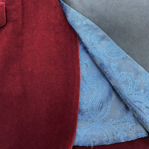 Burgundy Velvet Dinner Jacket - Image 2