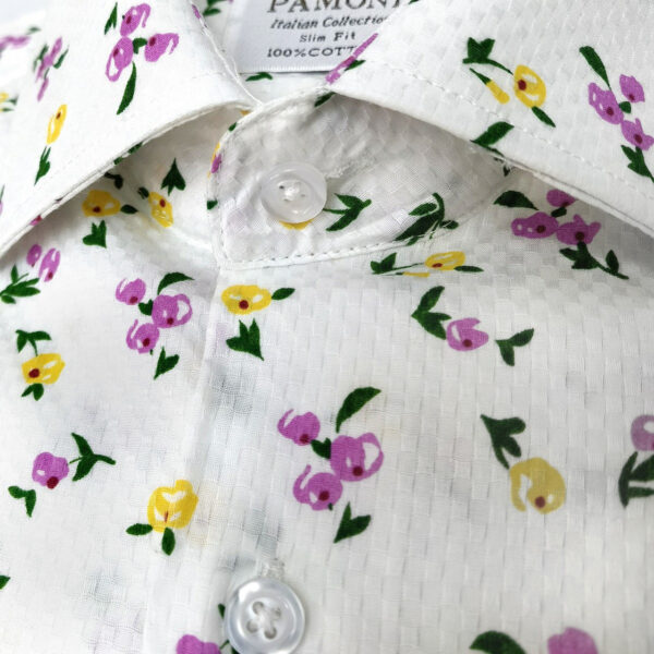 White Berry Print Short Sleeves Shirt - Image 2