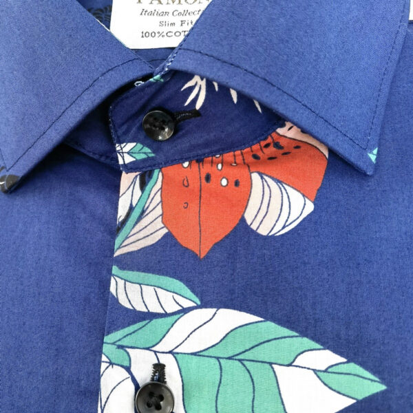 Floral Print Slim Fit Short Sleeves Shirt - Image 2