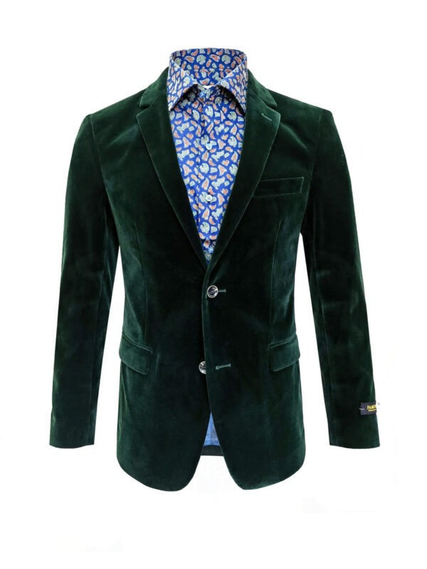 Green Velvet Blazer