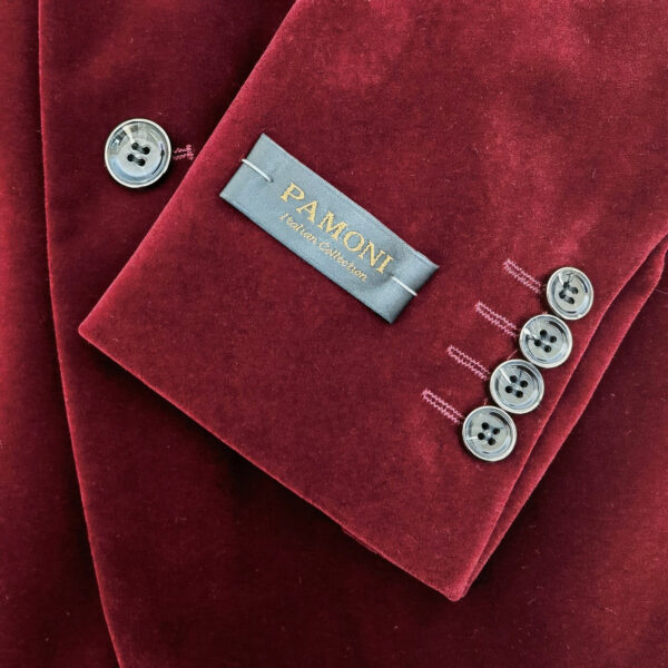 Burgundy Velvet Blazer - Image 3