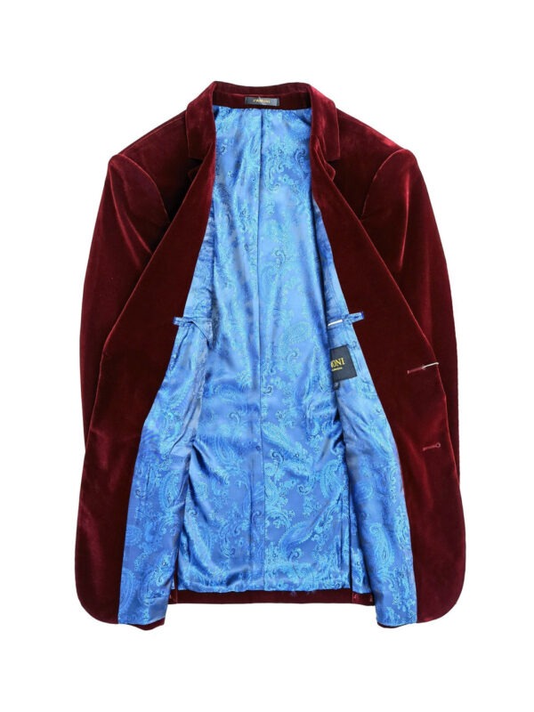 Burgundy Velvet Blazer - Image 2