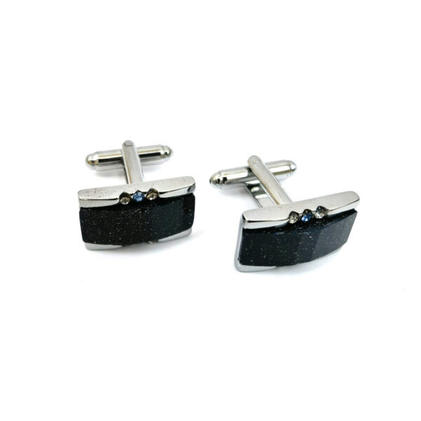 Black Rectangular Cufflinks