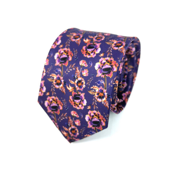 Lilac Pink Floral Tie