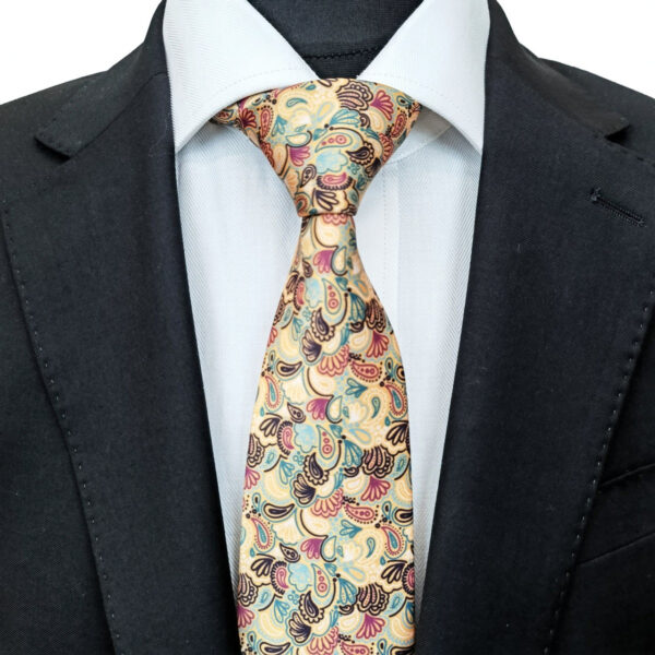 Multi Coloured Paisley Tie - Image 2