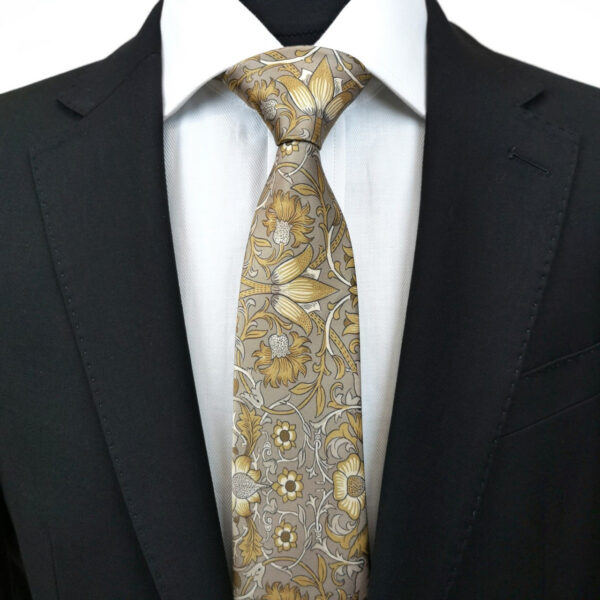 Brown Floral Tie - Image 2