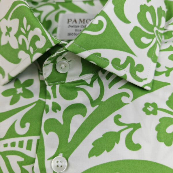 Lime Green Floral Shirt - Image 2