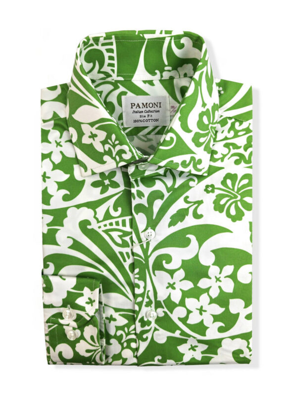 Lime Green Floral Shirt - Image 3
