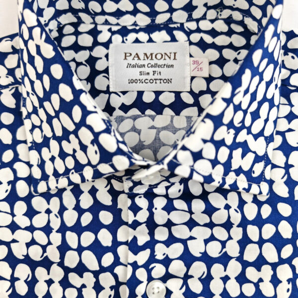 Blue and White Checkered Print Shirt - Image 2