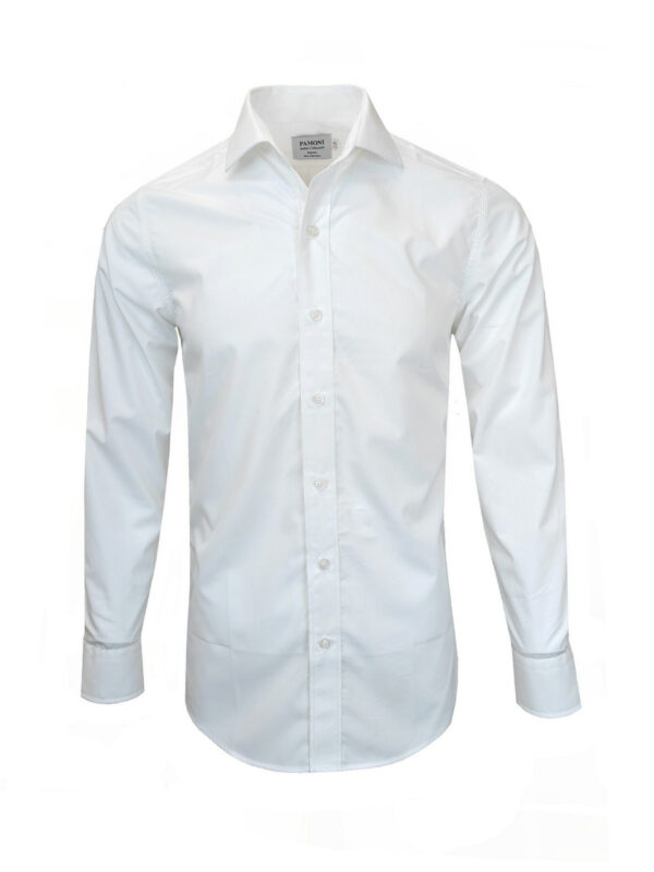 Plain White Slim Fit Shirt