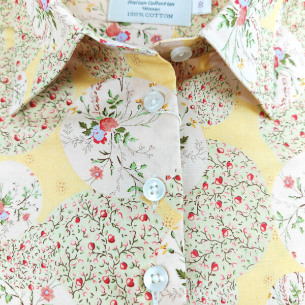 Yellow Red Floral Print Shirt - Image 3