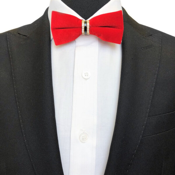 Slim Velvet Bow Tie (2 Colours) - Image 4