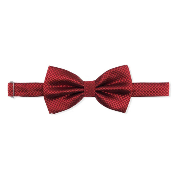 Maroon Diamond Mesh Bow Tie