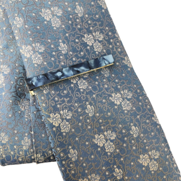 Blue Marble Effect Tie Clip - Image 2