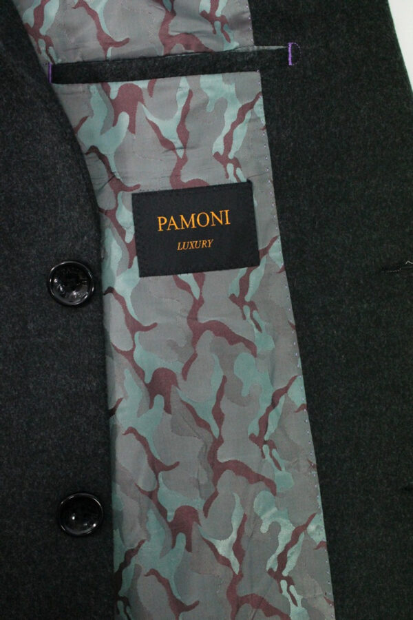 Charcoal Wool Blend Overcoat - Image 2
