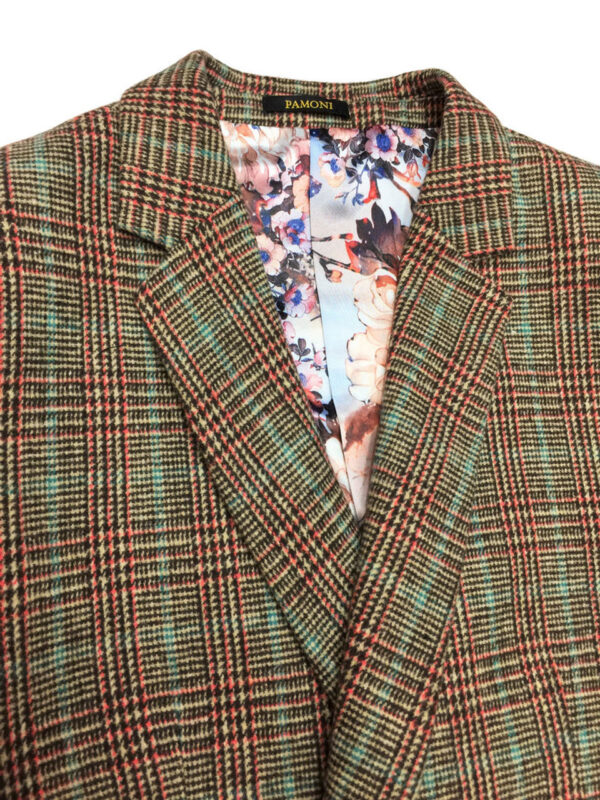 Houndstooth Orange/green Check 3/4 Coat - Image 2