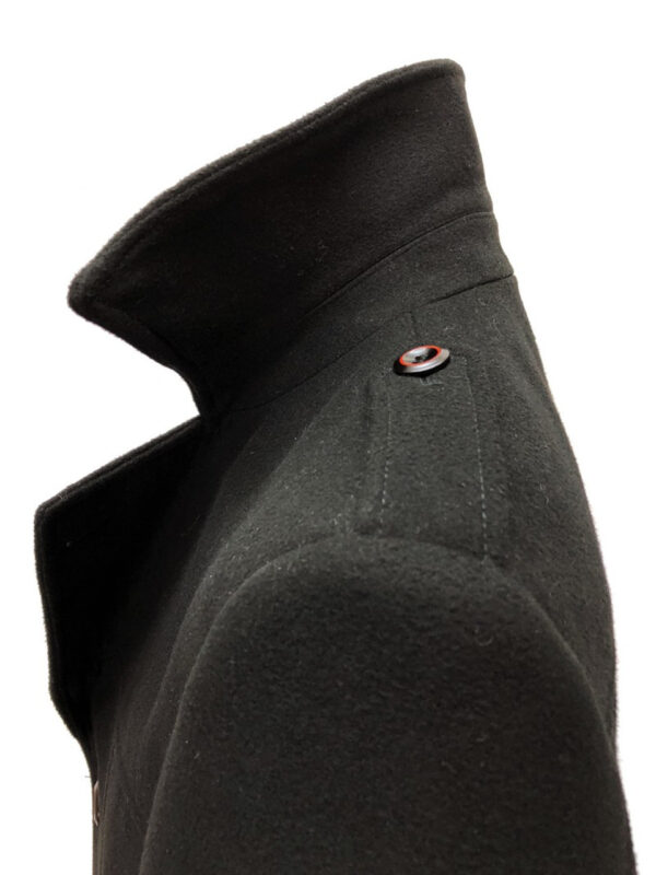 Slim Fit Black Wool Blend Coat - Image 2