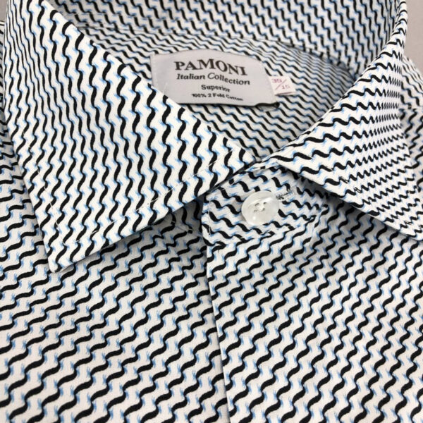 White Wavy Line Shirt - Image 2