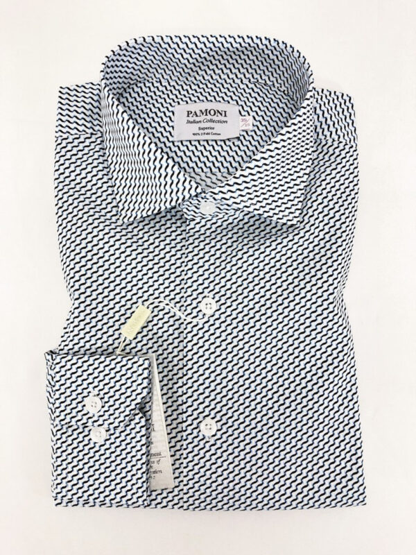White Wavy Line Shirt