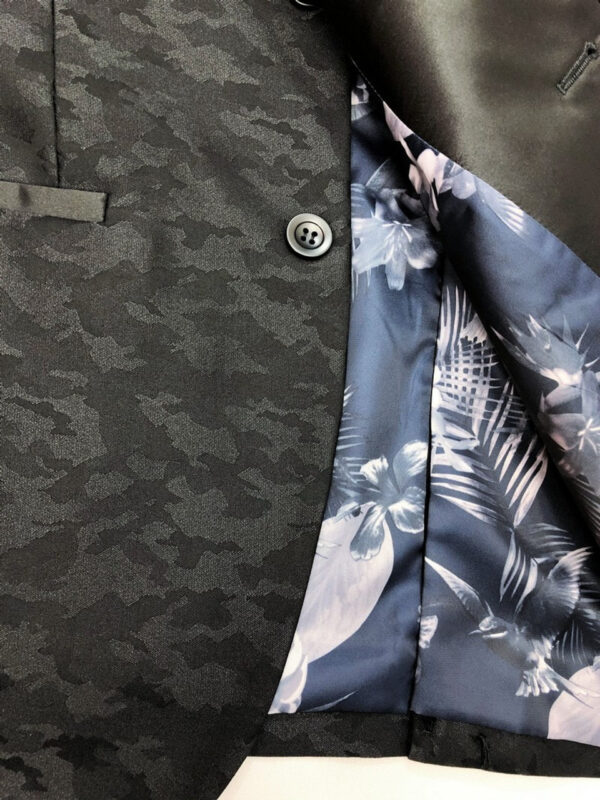 Black Jacquard Brocade Dinner Jacket - Image 3