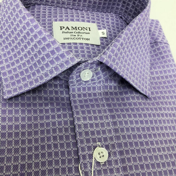 Lilac Twill Check Pure Cotton Shirt - Image 2