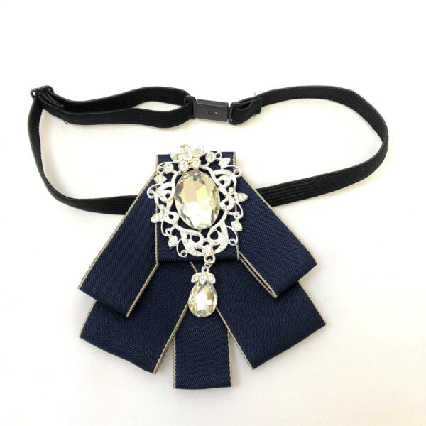 Rhinestone Crystal Ribbon Bow Tie - Image 2