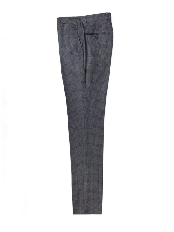 Dark Grey Prince Of Wales Check Double Breasted Suit - Image 3