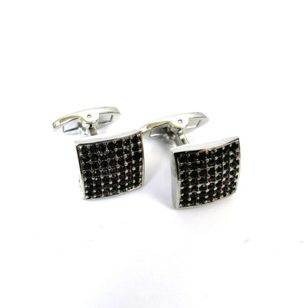 Black Lattice Square Cufflinks