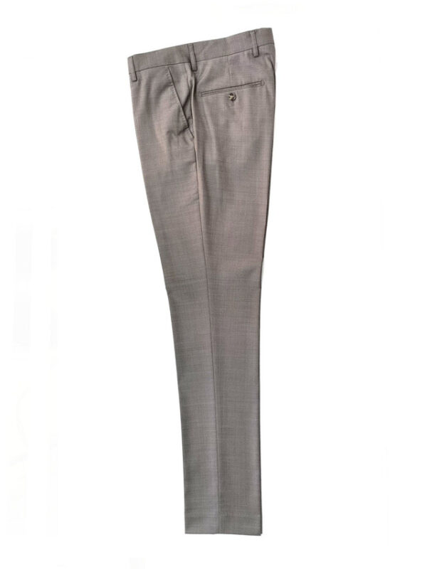 Taupe Slim Fit 3-Piece Twill Suit - Image 2