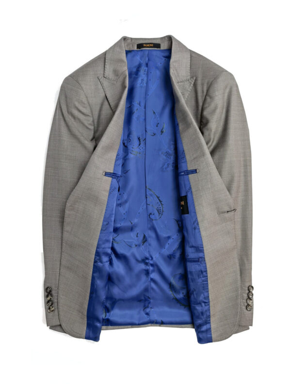 Taupe Slim Fit 3-Piece Twill Suit - Image 4