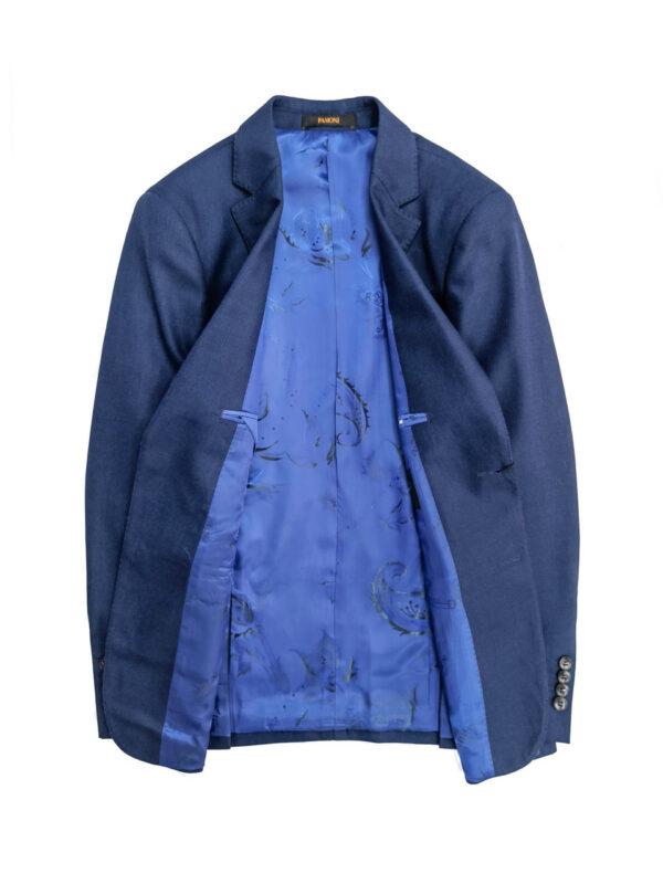 Marine Blue Birdseye Slim Fit Suit - Image 2