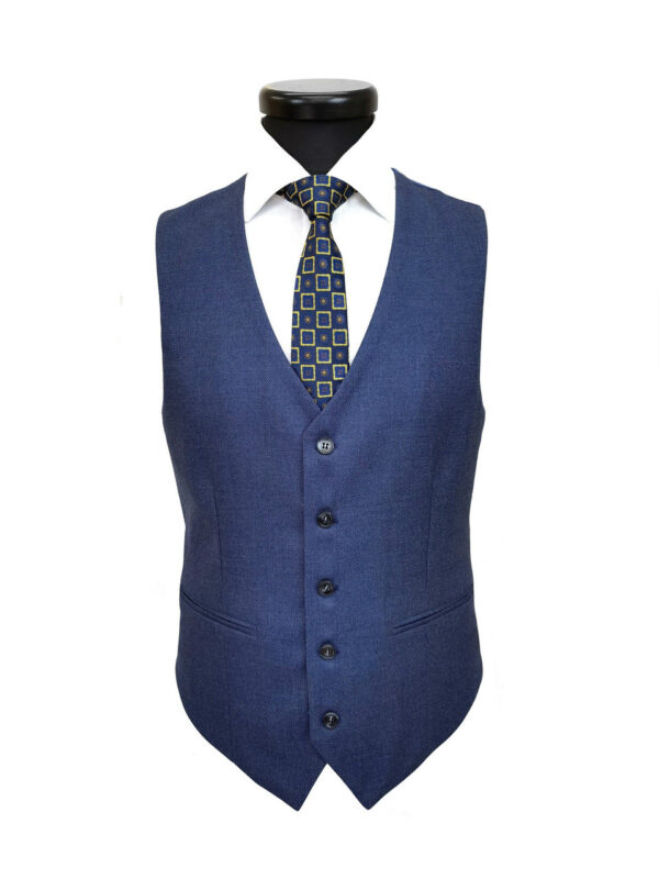 Mid Blue Birdseye 3-Piece Suit - Image 3