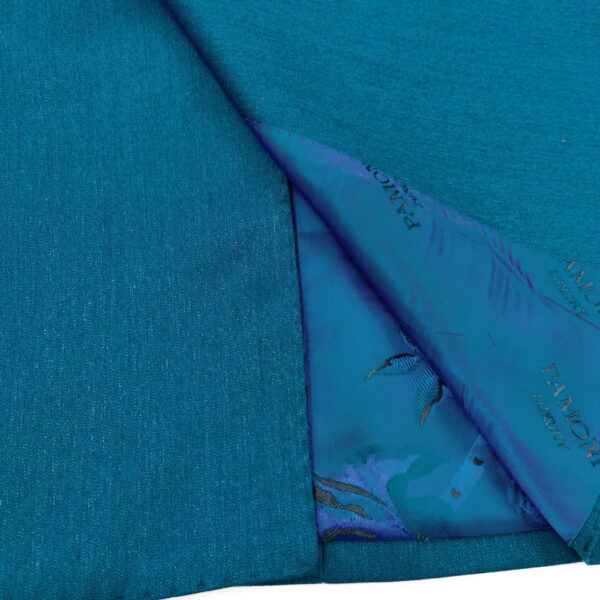 Teal Double Breasted Slim Fit Suit - Image 4