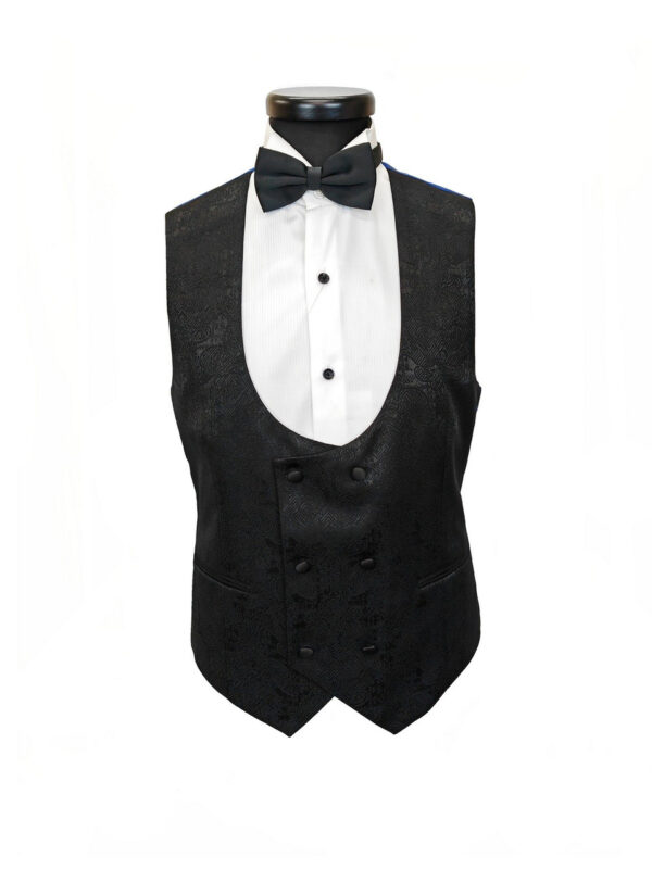 Black Floral Style 3-Piece Tuxedo - Image 2