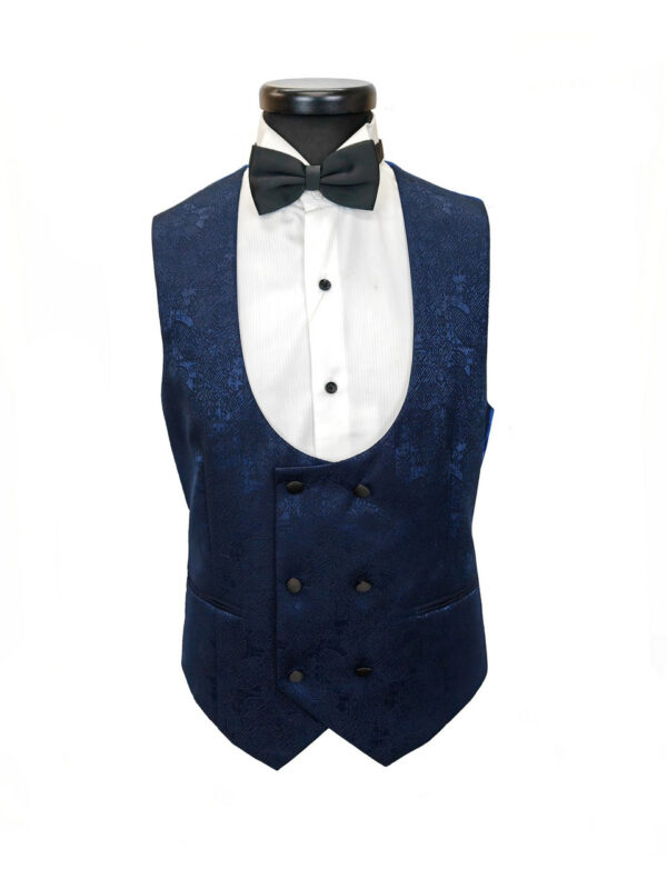 Navy Floral Style 3-Piece Tuxedo - Image 2