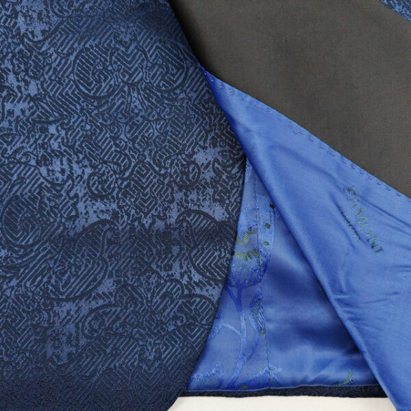Navy Floral Style 3-Piece Tuxedo - Image 4