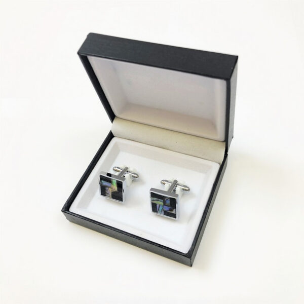 Marble-Tiled Weave Cufflinks - Image 2
