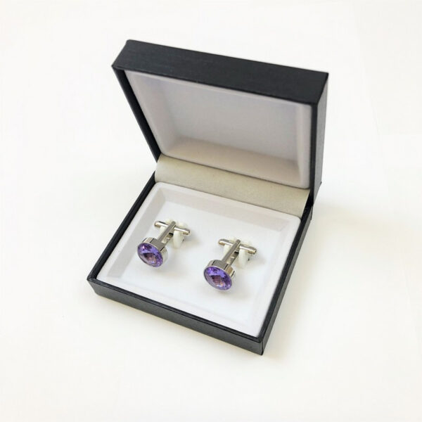 Round Gemstone Cufflinks - Image 2