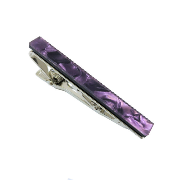 Purple Marble Effect Tie Clip