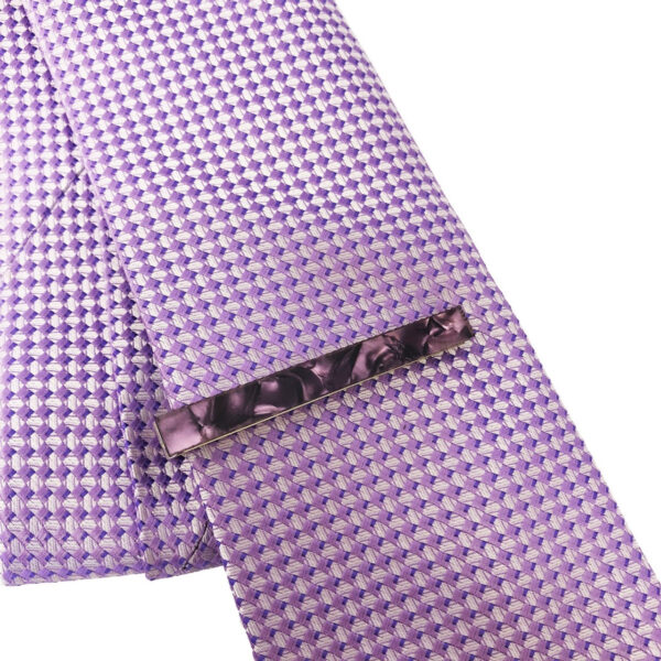 Purple Marble Effect Tie Clip - Image 2