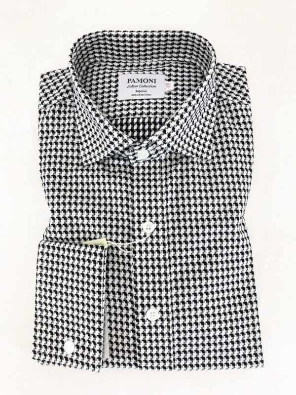 Grey Dog Tooth Slim Fit Shirt